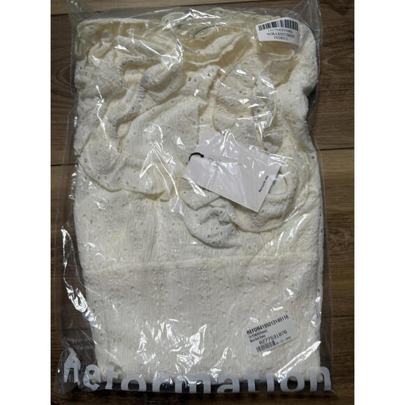 NWT! Reformation Nora Knit Dress in Ivory Size Large - Picture 4 of 6